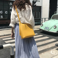 Women's PU Leather Shoulder Bag Large Capacity Mother Bag Messenger Bag
