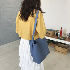 Women's PU Leather Shoulder Bag Large Capacity Mother Bag Messenger Bag