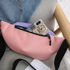 Women's Canvas Messenger Bag Solid Chest Bag