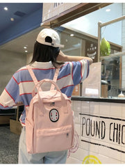 Nylon School Bags for Girls Women Laptop Backpacks