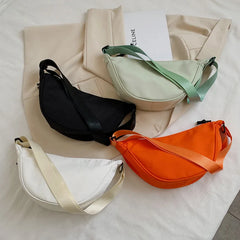 2022 Retro Solid Chest Bag Women's Messenger Bag Waist Bag Canvas Bag