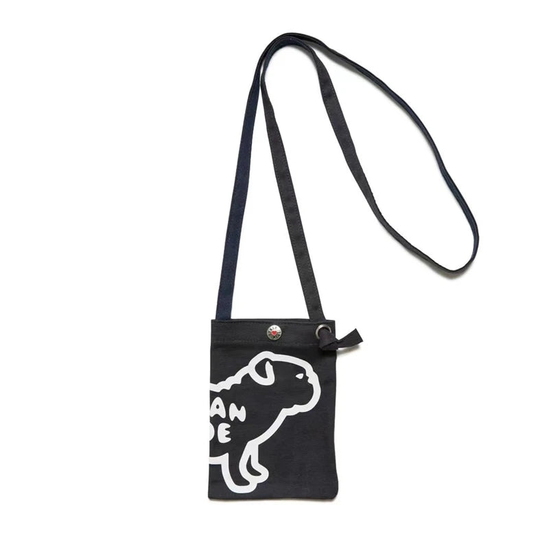 2022ss HUMAN Couple Canvas One Shoulder Bag Men Women