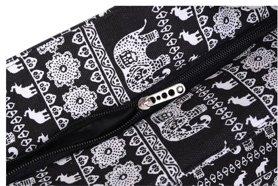 Animal Elephant Canvas Tote Bag Women's Handbag