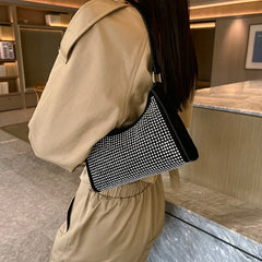 Women Casual Bright Diamond Underarm Shoulder Bag