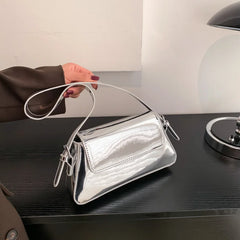 Silver Laser Women Armpit Bag Shoulder Bags