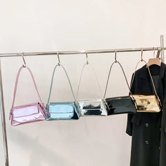 Silver Laser Women Armpit Bag Shoulder Bags