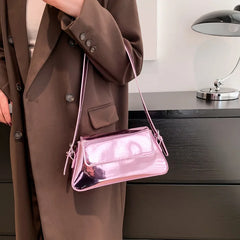 Silver Laser Women Armpit Bag Shoulder Bags