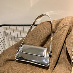 Silver Laser Women Armpit Bag Shoulder Bags