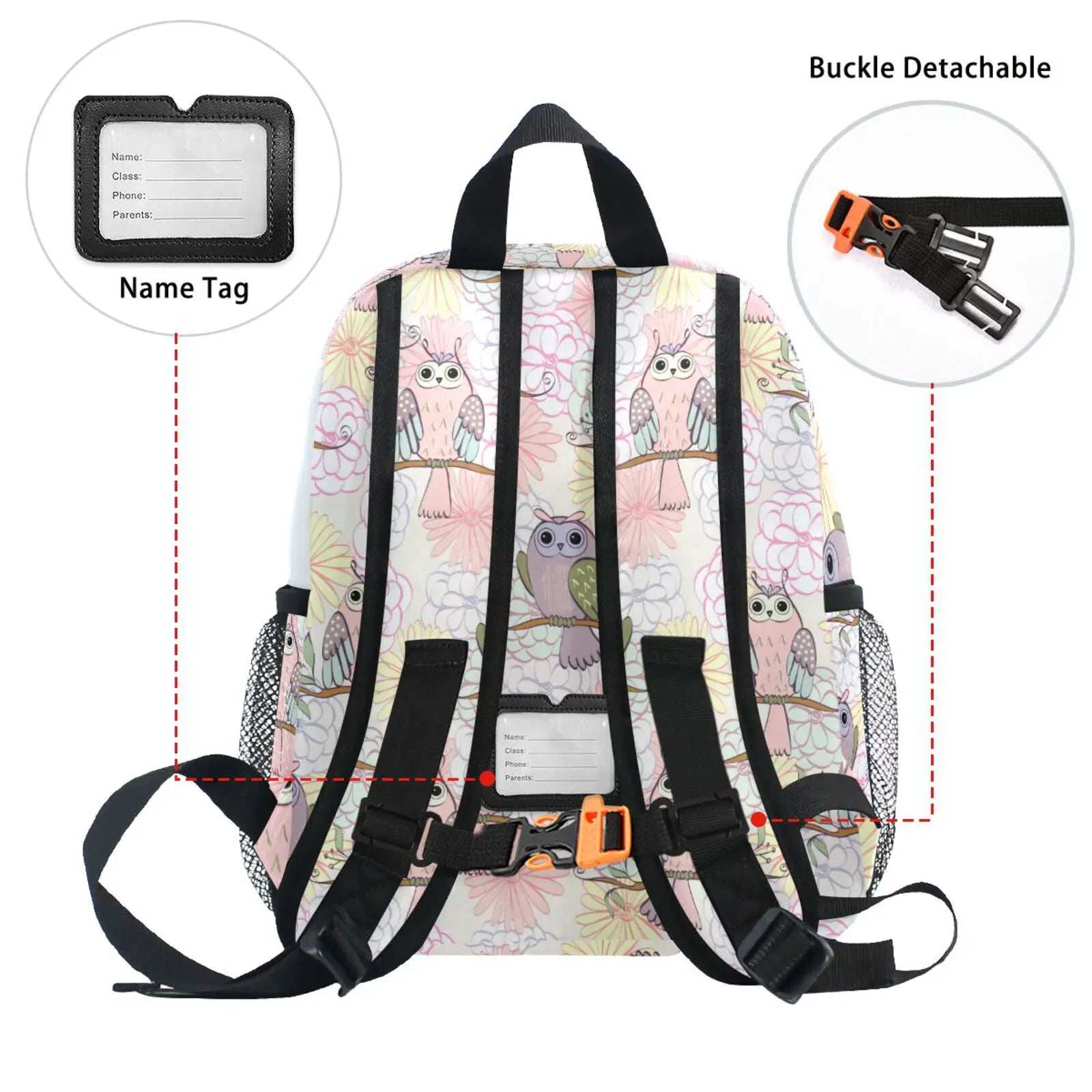Cat Eagle Print Kids Toddler School Bag for 3-8 Years Old