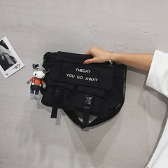 Student Canvas Crossbody Bags For Women Shoulder Sling Clutch Messenger Bag