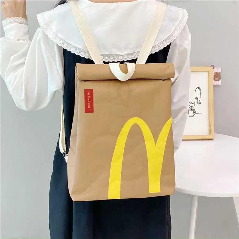 Canvas Shoulder Bag Large Capacity Backpack for Women