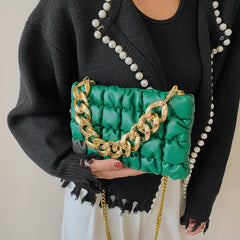 Women's Chain Shoulder Bag Soft Tote Crossbody Handbags