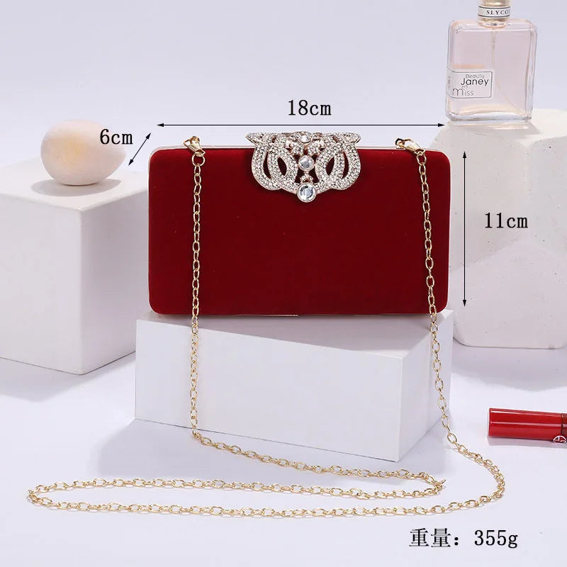 Crystal Evening Clutch Wedding Party Shoulder Bag Purse