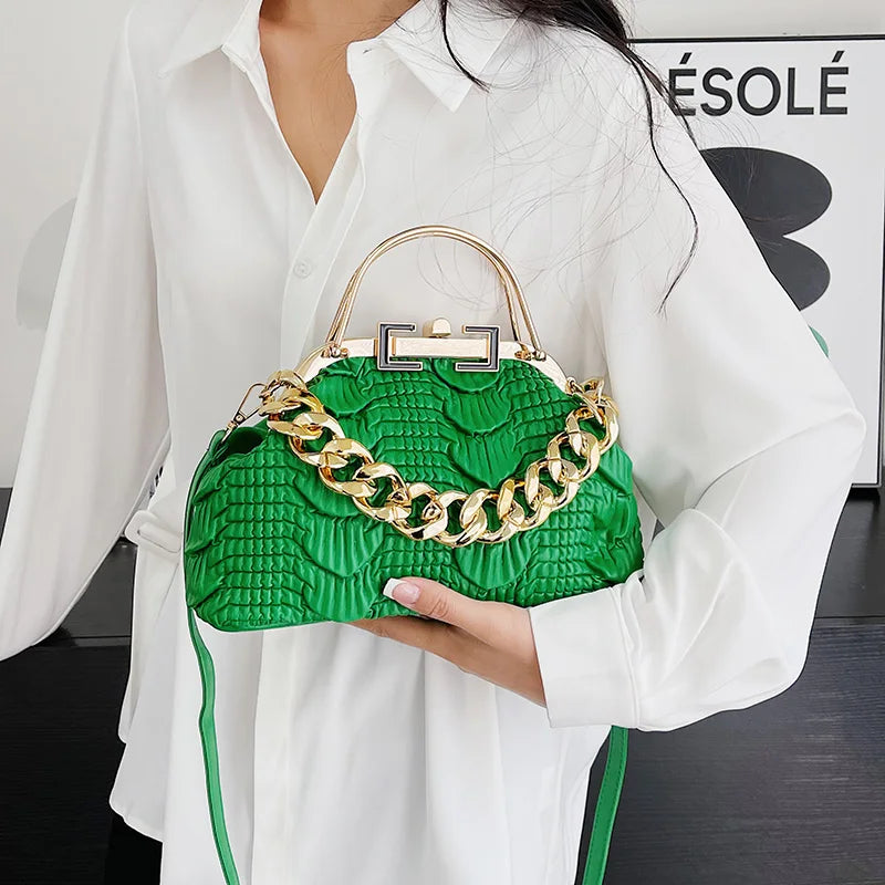 Pink Green Shoulder Bags Chain Crossbody Bags Totes