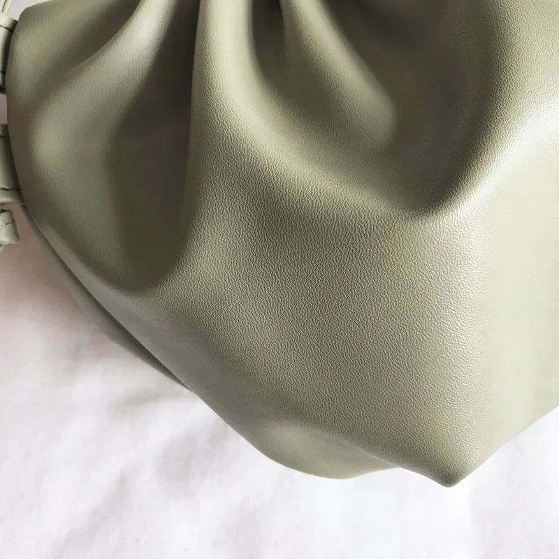 Pleated Shoulder Bags Casual Shopping Messenger Bags