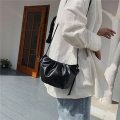Pleated Shoulder Bags Casual Shopping Messenger Bags