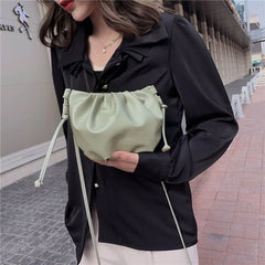 Pleated Shoulder Bags Casual Shopping Messenger Bags