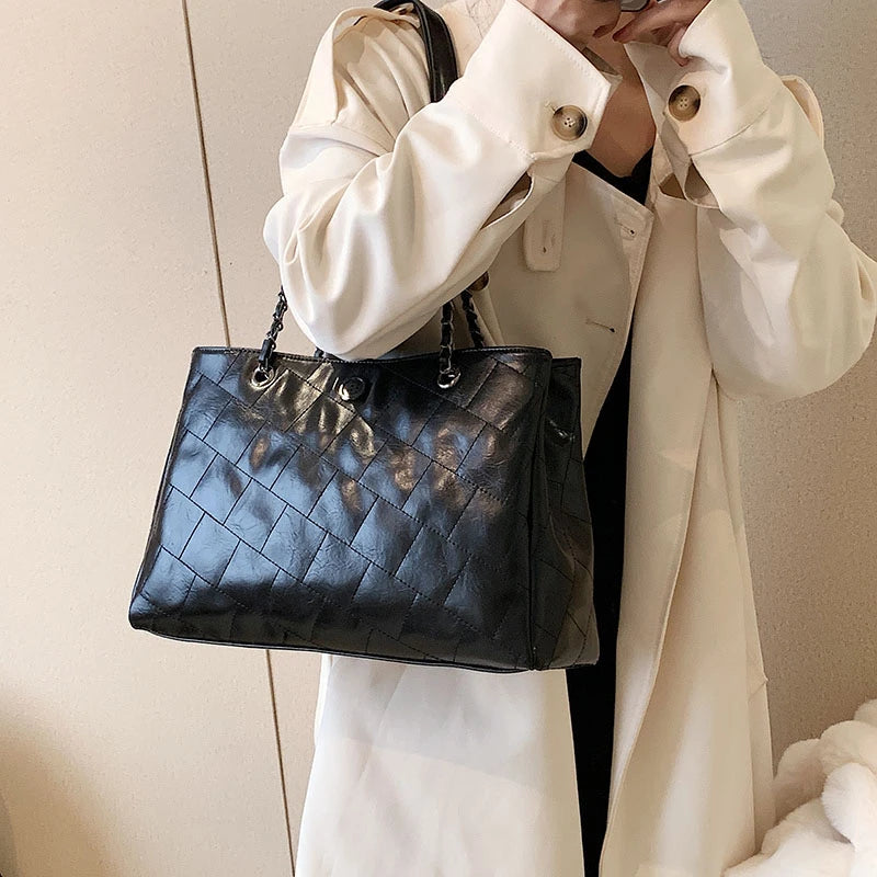PU Leather Shoulder Bag for Women Solid Handbags and Purses