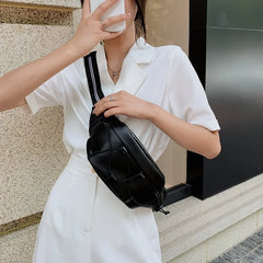 Women Waist Bags Pu Leather Sling Crossbody Bags Fanny Pack