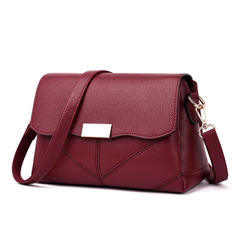 Women's Messenger Crossbody Bag Soft PU Leather Handbag Phone Purse