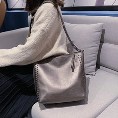 Large Capacity Ladies Shoulder Bag Casual PU Leather Messenger Handbag