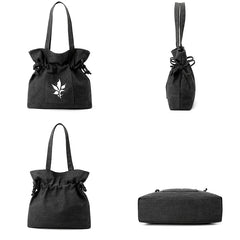 Canvas Shopper Shoulder Bag Women's Folding Grocery Shopping Bags