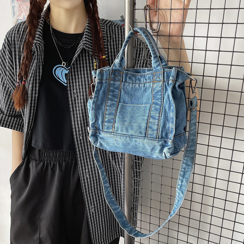 Denim Jeans Bags Girl Totes High Street Hardware Tote Women's Y2K