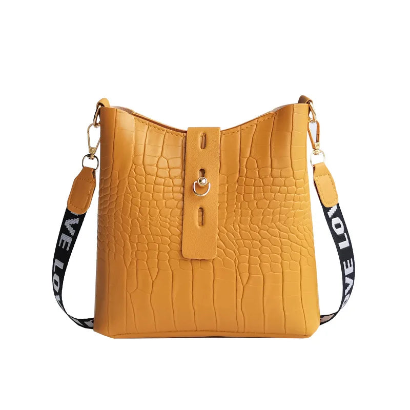 Crocodile Messenger Bags Ladies Handbags Bucket Bag