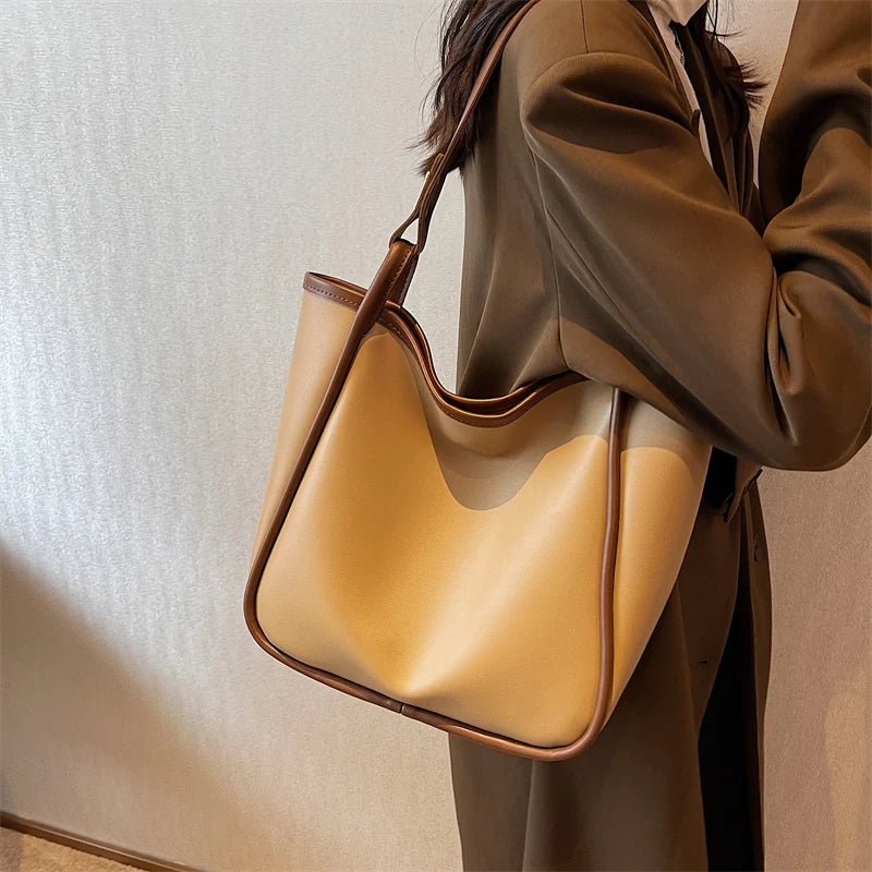 Fashionable Female Shoulder Bags Daily Casual Multi-function PU Leather