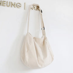 Canvas Crossbody Bag for Women Girls Solid Travel Handbag