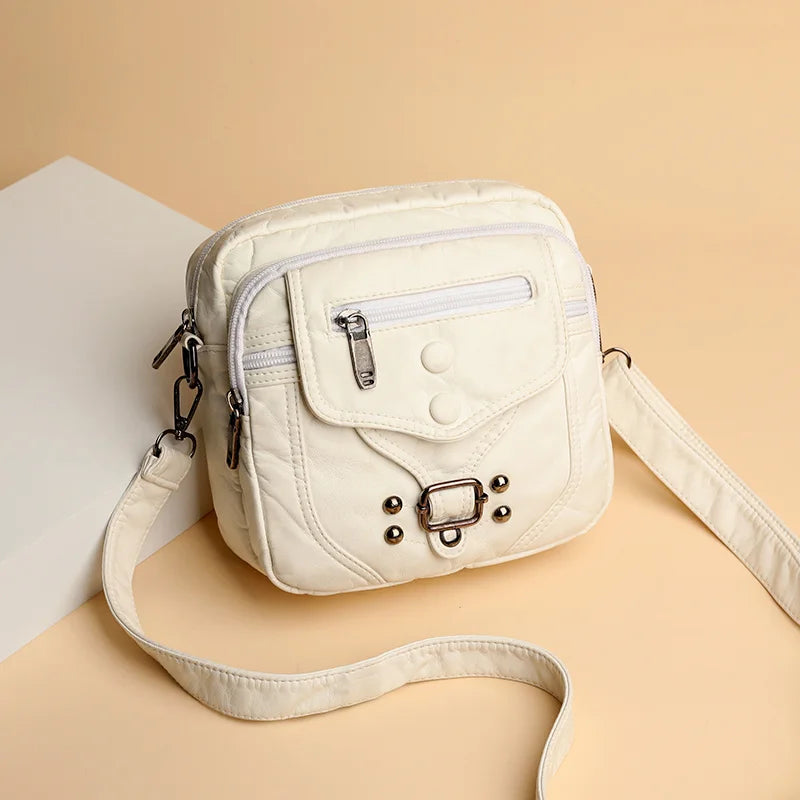 Small Leather Crossbody Handbag for Ladies