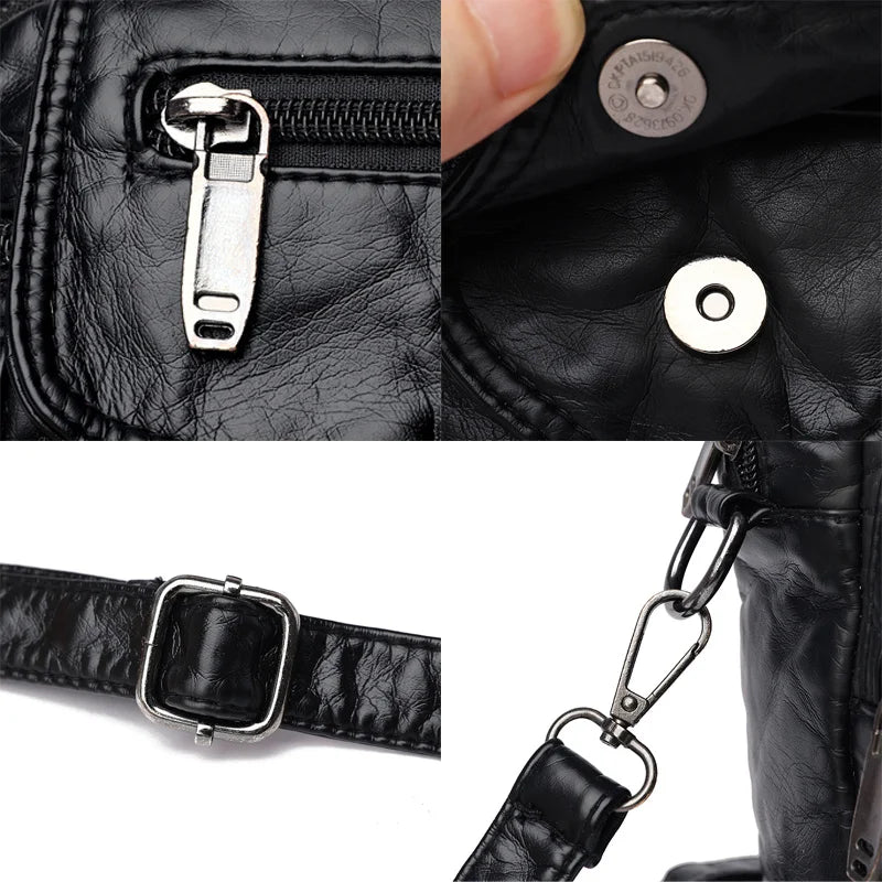 Small Leather Crossbody Handbag for Ladies