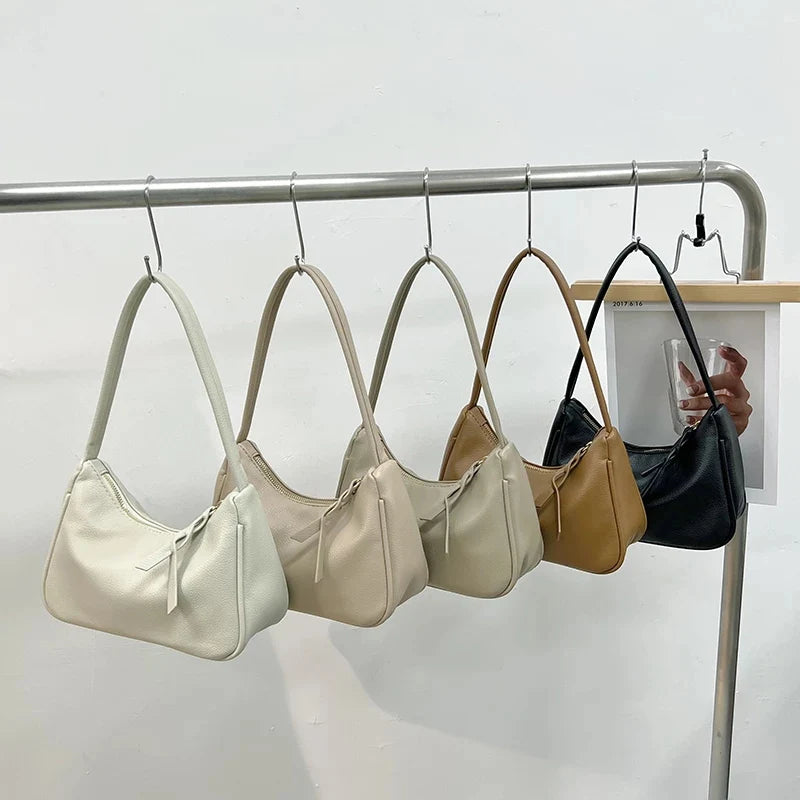 Small Lady Underarm Bag High Leather Shoulder Bags Women's Handbag