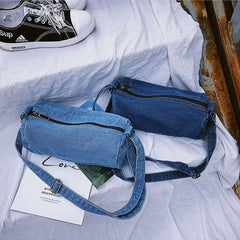 Hot Denim Vintage Crossbody Bag Fashionable Portable Handbag