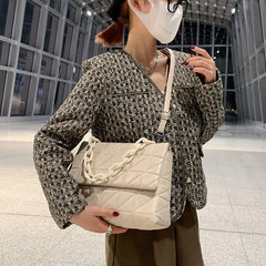 Women Evening Clutch Plaid Messenger Shoulder Chain Bags Handbags