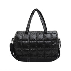 Large Capacity Winter Women's Down Fabric Shoulder Bag