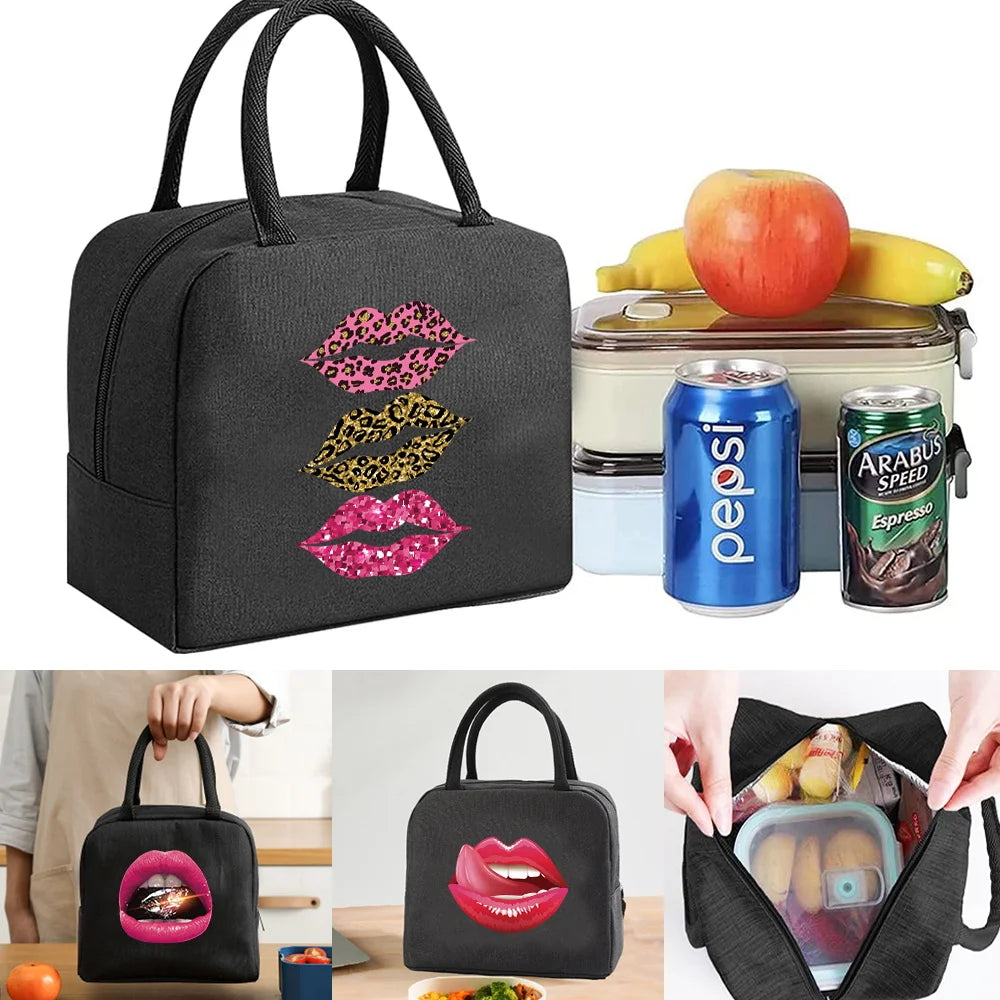 Women Insulated Thermal Lunch Bag Kids Cooler Pouch Picnic Tote Handbags
