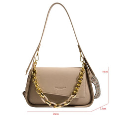 Purple Women's Shoulder Bag Handbag Wide Strap Crossbody Bag