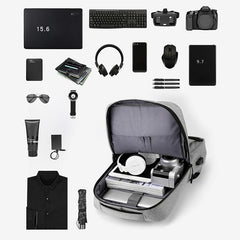 Men's Waterproof Laptop Backpack USB Charging Bagpack