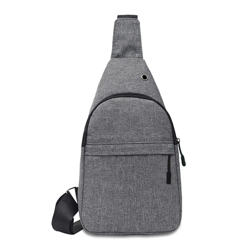 Men's Flamingo Print Crossbody Bag Sling Shoulder Canvas Chest Pack