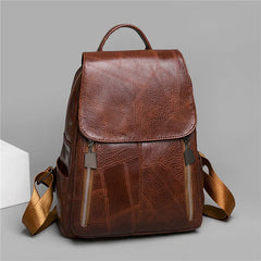 Waterproof PU Leather Backpack Large Capacity