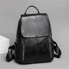 Waterproof PU Leather Backpack Large Capacity