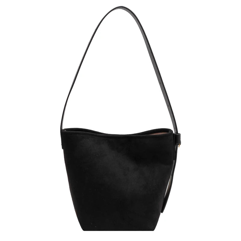Women Shoulder Bags Girls Crossbody PU Winter High Capacity Daily Bucket