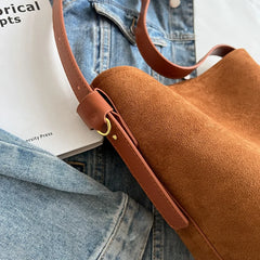 Women Shoulder Bags Girls Crossbody PU Winter High Capacity Daily Bucket