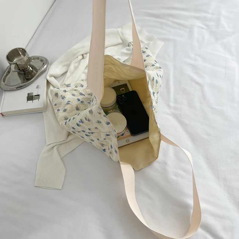 Casual Canvas Top Handle Shoulder Bags Large Capacity