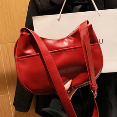 Women Dumpling Bags Large Capacity Shoulder Bag PU Leather Crossbody Bags