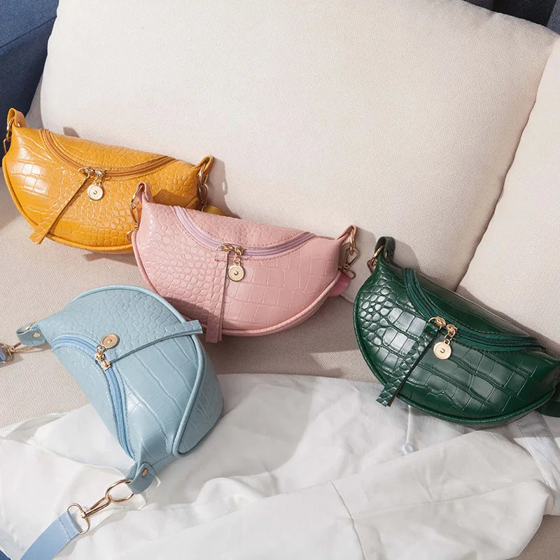Crocodile Pattern Shoulder Messenger Bag PU Leather Women's Bag