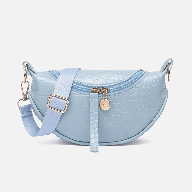 Crocodile Pattern Shoulder Messenger Bag PU Leather Women's Bag