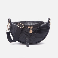 Crocodile Pattern Shoulder Messenger Bag PU Leather Women's Bag
