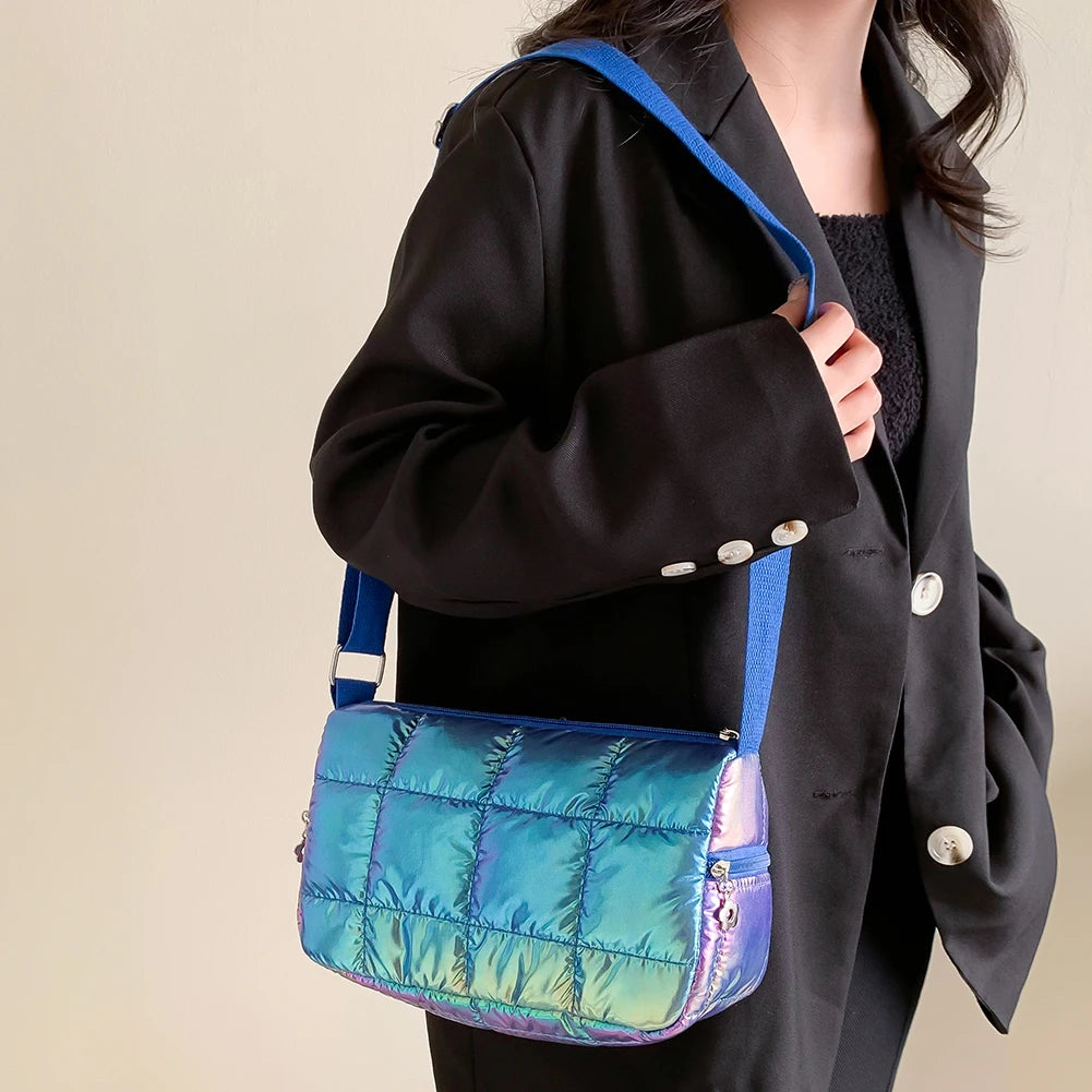 Women's Nylon Shoulder Bag Solid Handbag Crossbody Phone Bag